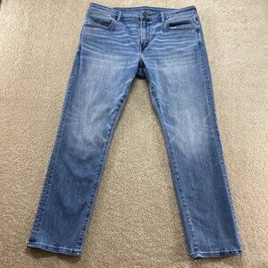 American Eagle Men's Stretch Mid-Wash Slim Straight Leg Pants